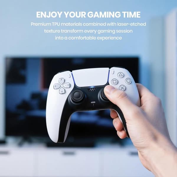 Joystickgreb til PS5/PS4, 10-pak – Svart / Erstatningshætter ti
