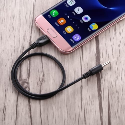 Aux-kaapeli / äänikaapeli 3,5 mm micro-USB:hen