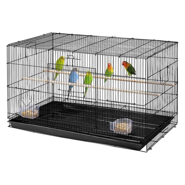 Fuglebur 76×45,5×45,5 cm / rummeligt bur med flere åbninger til