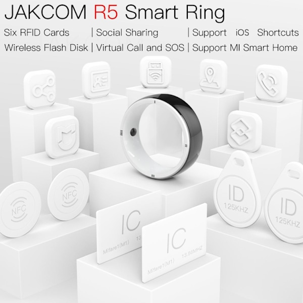 Jakcom smart ring med RFID och NFC-funktioner, storlek S – svar
