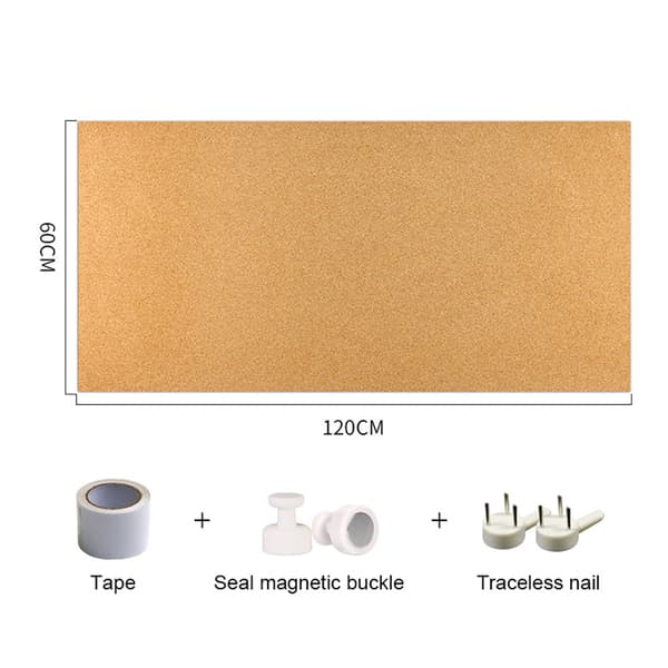Magnetisk opslagstavle i kork 120x60cm