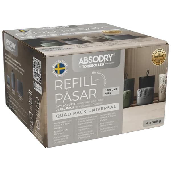 Refill til Torrbollen Home Series 4-pak – fugtabsorberende refi