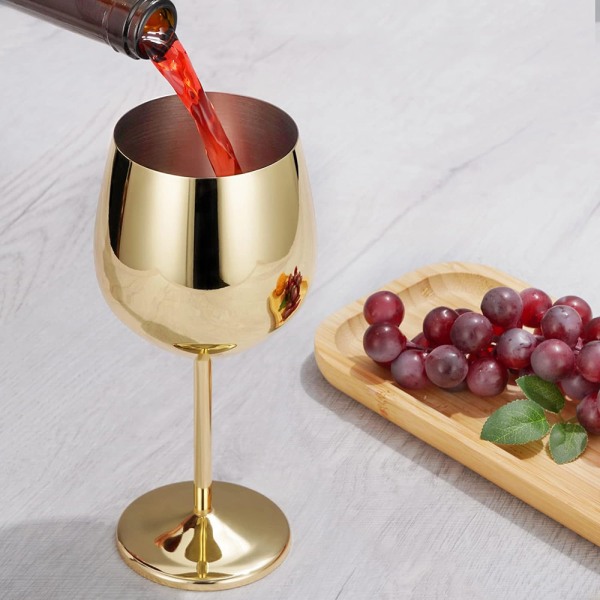 Vinglas Guld i Glas Metallic - 50cl