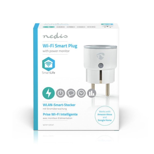 Smart plugg WiFi  - Virtanäyttö Schuko typ F