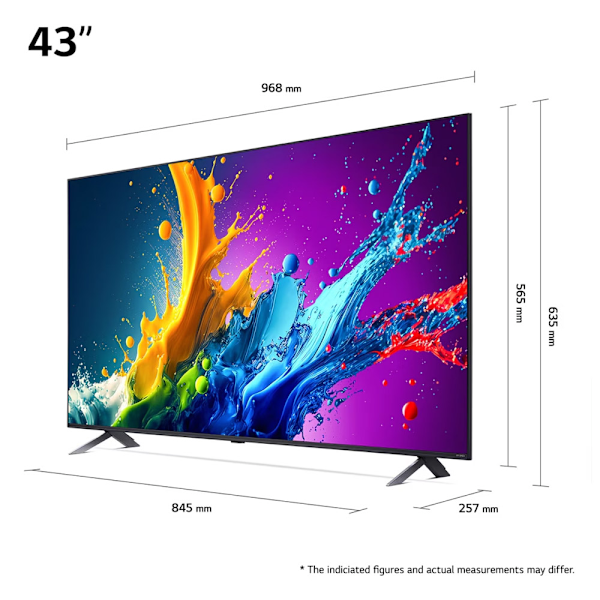 LG QNED80T 43" 4K QNED Smart TV (2024) med AI-processor og webOS