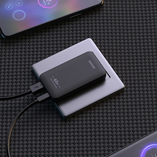 Dudao GaN USB Reseladdare 65W med USB och USB-C PD - Svart