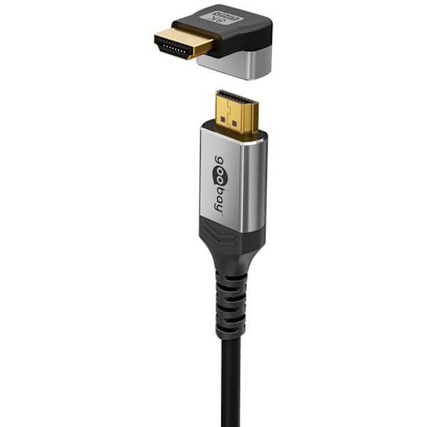 Goobay Angled HDMI-sovitin 8K 60Hz 270° kullatuilla liittimillä