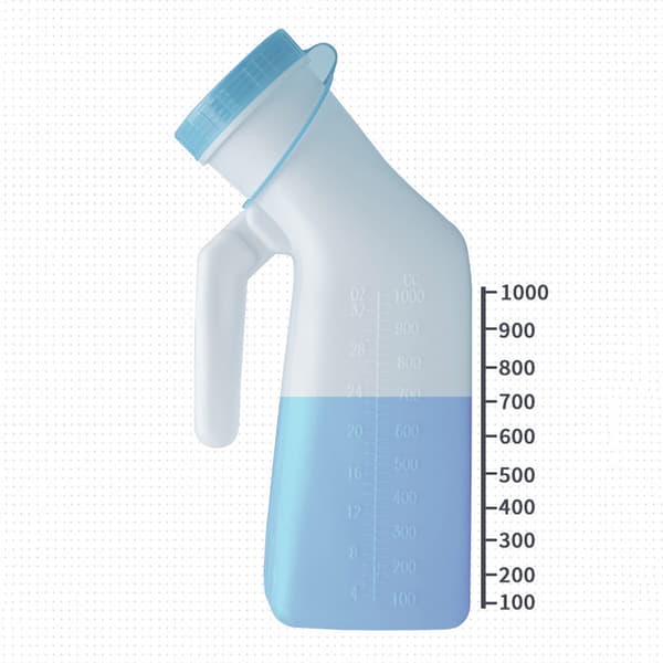Selvlysende transportabelt urinal med spildsikkert låg - 1000 ml