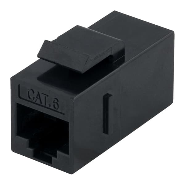 Deltaco Cat6 keystone-liitos, suojaamaton, 2xRJ45