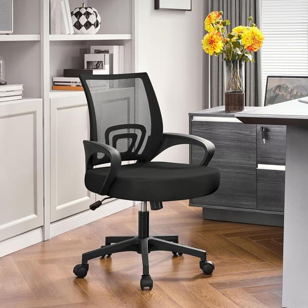 Kontorstol med netryg / ergonomisk skrivebordsstol med gyngefun