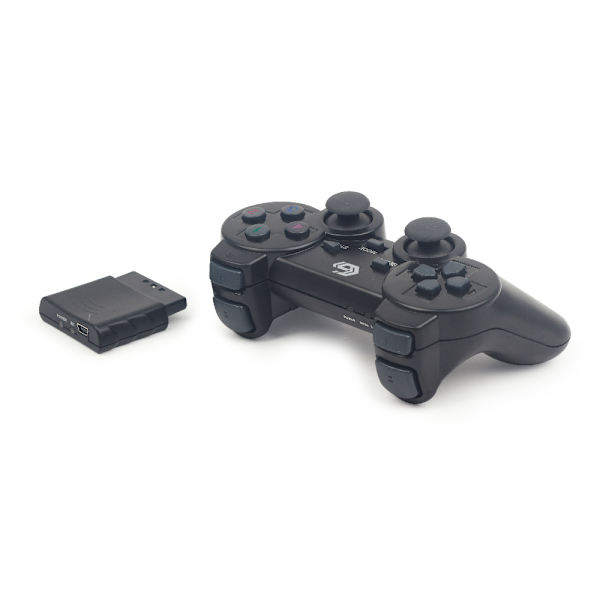 Gembird Dual Vibration Trådløs controller til PC, Playstation 2