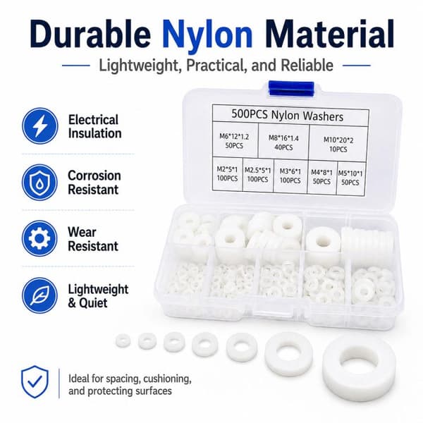 Distansbrickor i nylon 500-pack - Vit / Nylonbrickor / Isolerbr