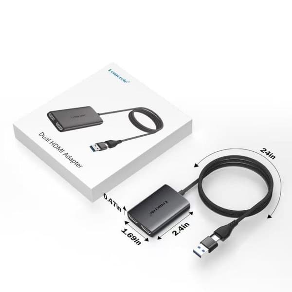USB och USB-C till HDMI-adapter HD10 / HDMI-konverterare / Bild