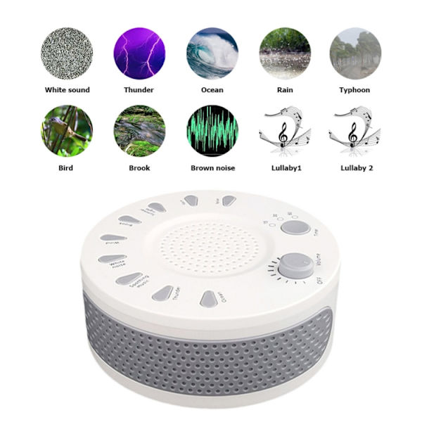 Sleep Easy White Noise Machine, jossa on 9 rentouttavaa äänitil