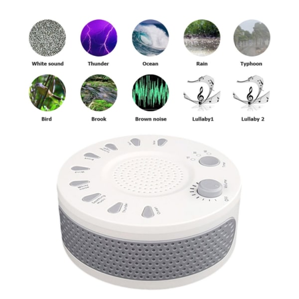 Sleep Easy White Noise Machine med 9 afslappende lydtilstande