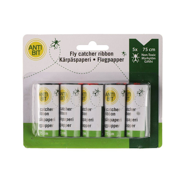 Flugfälla/flugpapper - 5 pack: Enkel flugbekämpning hemma