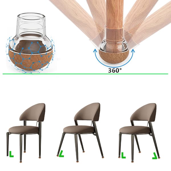 Golvskydd för stolar och bord 3,17cm Rund 4-pack golvskydd stol