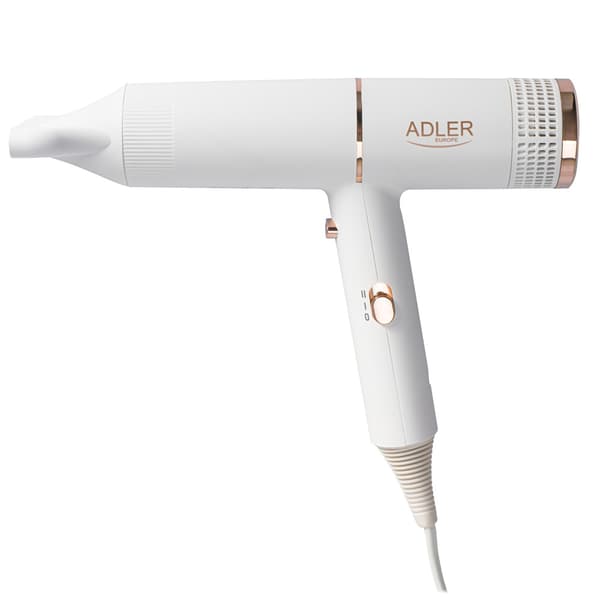 Adler Hårtørrer 1400 W – Hvid / Hårtørrer med ionisering / Hårt