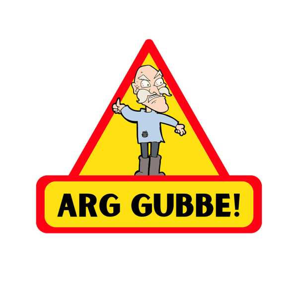 Bildekal - Arg Gubbe