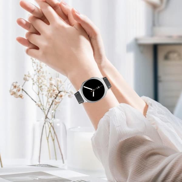 Læderarmbånd til Samsung Galaxy Watch8 / Watch8 Classic - Sort