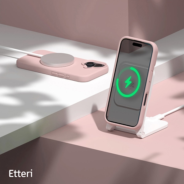 Etteri silikoneetui med MagSafe til iPhone 16 - Lyserød