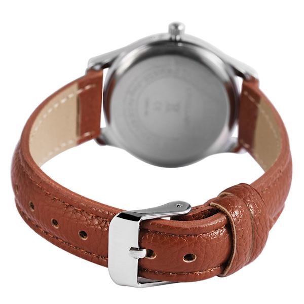 Clasixx damklocka med armband i konstläder - Brun