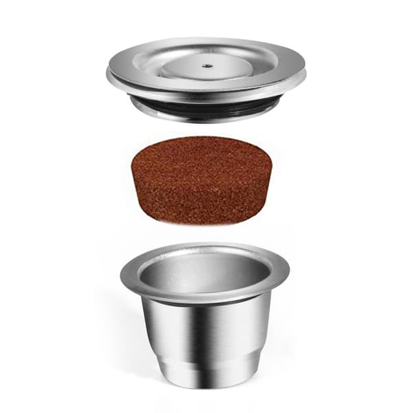 Genanvendelige kaffekapsler i rustfrit stål til Nespresso, 2-pak