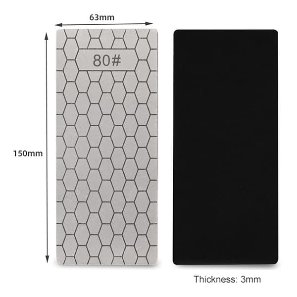 Diamantslibestål 80# / diamantslibesten 150 x 63 mm / slibesten