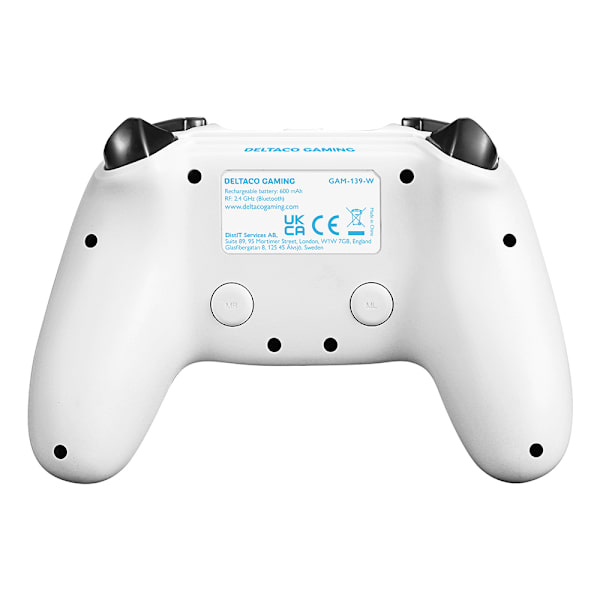 Deltaco Gaming Controller til Playstation 4 Hvid