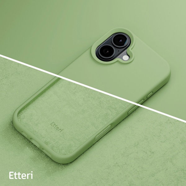Etteri silikonikotelo iPhone 16 Plus -puhelimelle, jossa on rei
