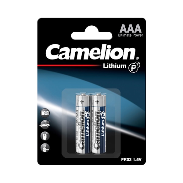 Camelion Lithium AAA-batteri med 1,5V kapacitet – 2-pack