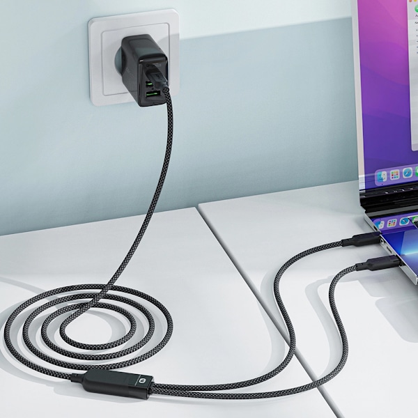 Acefast 2i1 USB-C-Kabel 100W 480Mb/s