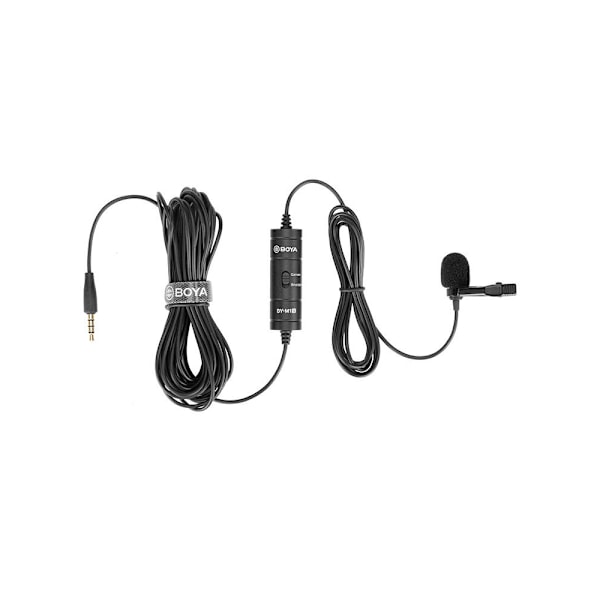 Boya BY-M1S lavalier-mikrofon med klips - professionel lydoptag