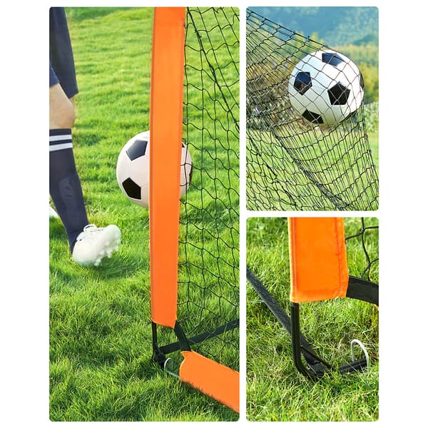 Pop-up fodboldmål, 2-pak til børn – Orange / sammenklappelige f