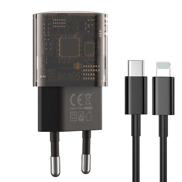 XO USB-oplader med 1x USB 1x USB-C PD 30W QC 3.0 18W + USB-C ti