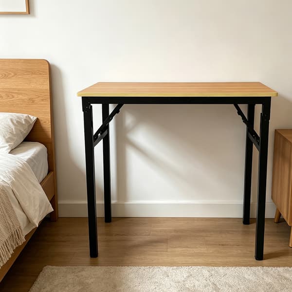 Hopfällbart bord 80×40×75 cm / fällbart skrivbord med stålram /