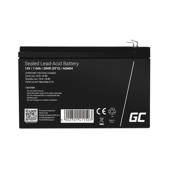 Green Cell AGM Akku 12V 7Ah