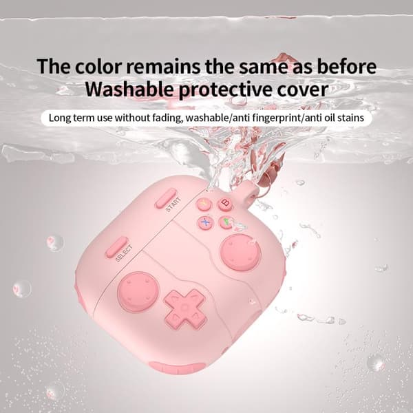 Silikonfodral i spelkontroll-design till AirPods 4 – Rosa