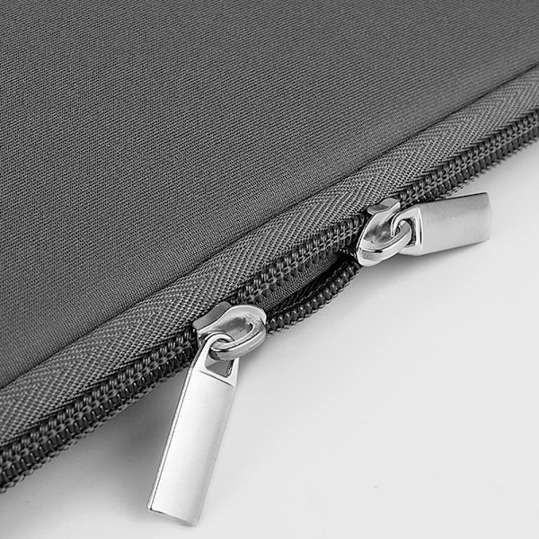 Laptopväska 15,6" – grå, stänkskyddad i lätt neopren