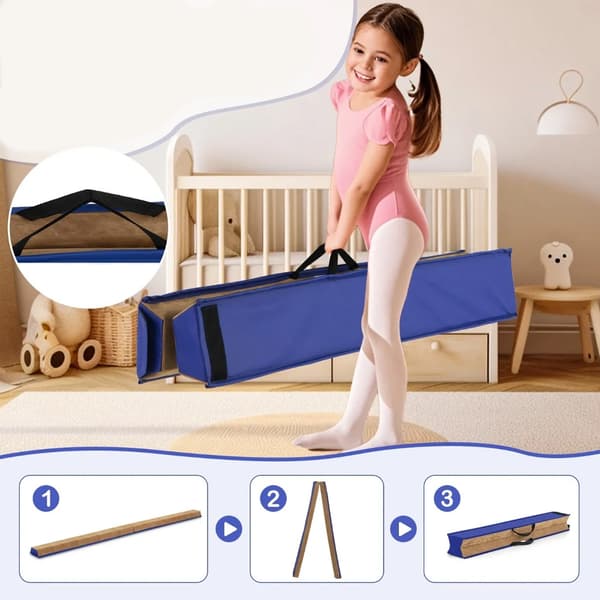 Balancebom til gulv / sammenklappelig gymnastikbom til børn / t