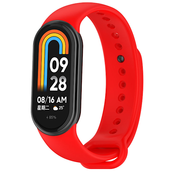 Silikonarmband tll Xiaomi Smart Band 8 / Band 9 - Röd