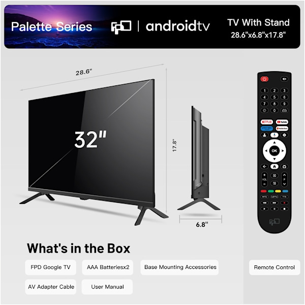 FPD G500 32" LED HD Google TV