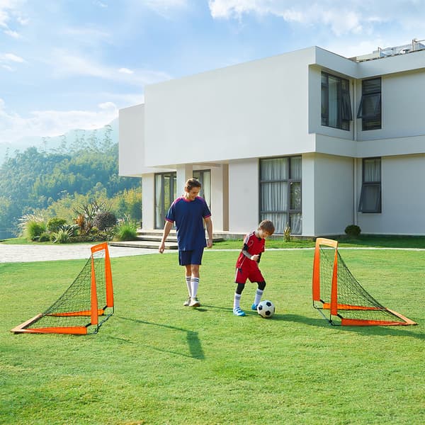 Pop-up fodboldmål til børn til leg og træning 120×80×80 cm / sa