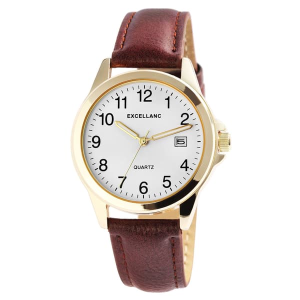 Excellanc Herrklocka med klockarmband i konstläder / Armbandsur