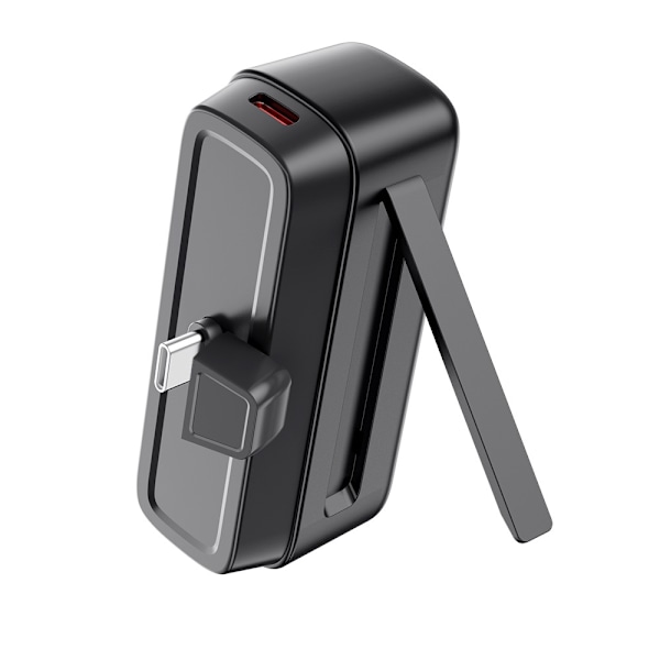 XO Mini Powerbank 20W 5000 mAh med USB-C-kontakt - Svart