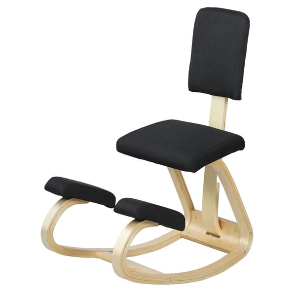 Ergonomisk knæstol med ryglæn og gyngefunktion - kontorstol / b