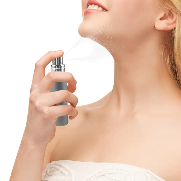 Genopfyldelig parfumeflaske 5ml - Sølv