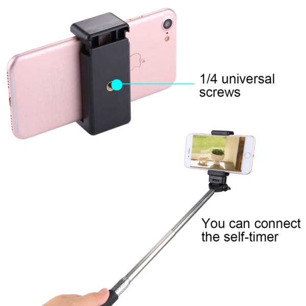 Universal mobilholder med kamerafæste / Selfiestick-fæste