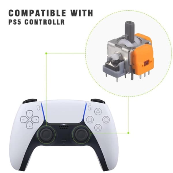 Hall Effect -joystick-moduulit PS4-ohjaimeen 2 kpl / TMR-analog