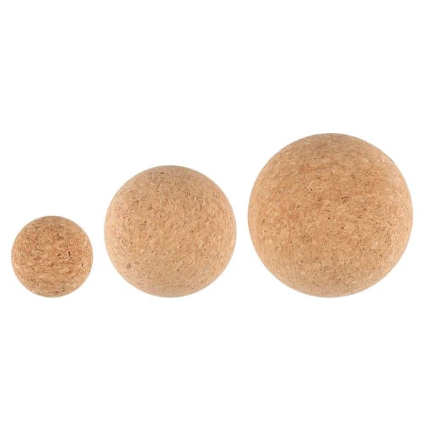 Massagebolde i kork 3-pak